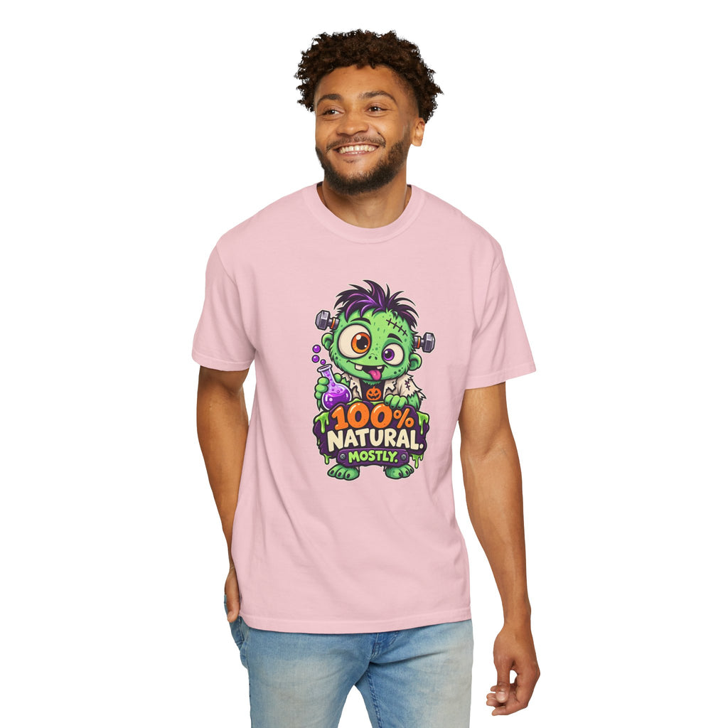 100% Natural. Mostly. – Cute Halloween Lab Monster T-Shirt