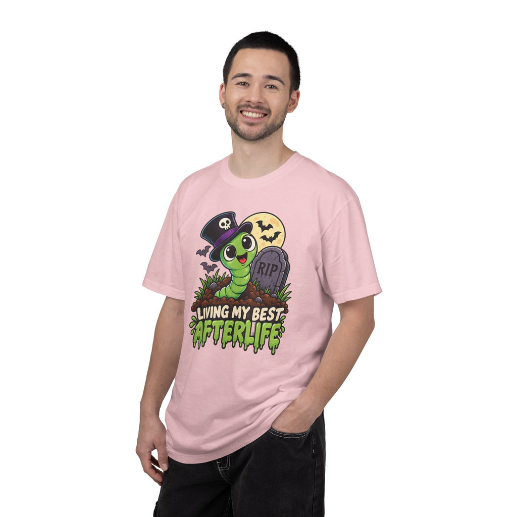 Living My Best Afterlife – Cute Halloween Graveyard Worm T-Shirt