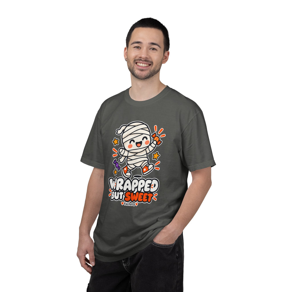 Wrapped but Sweet Halloween T-Shirt | Cute Mummy Graphic Tee