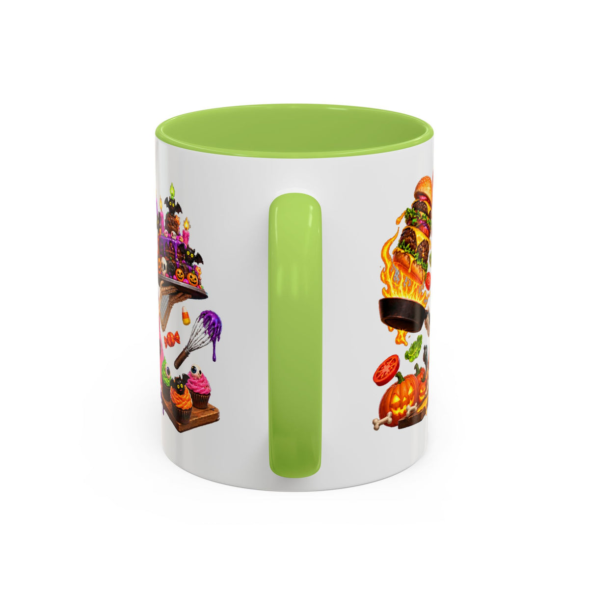 Bone Appetit Skeleton Chefs Halloween White Mug
