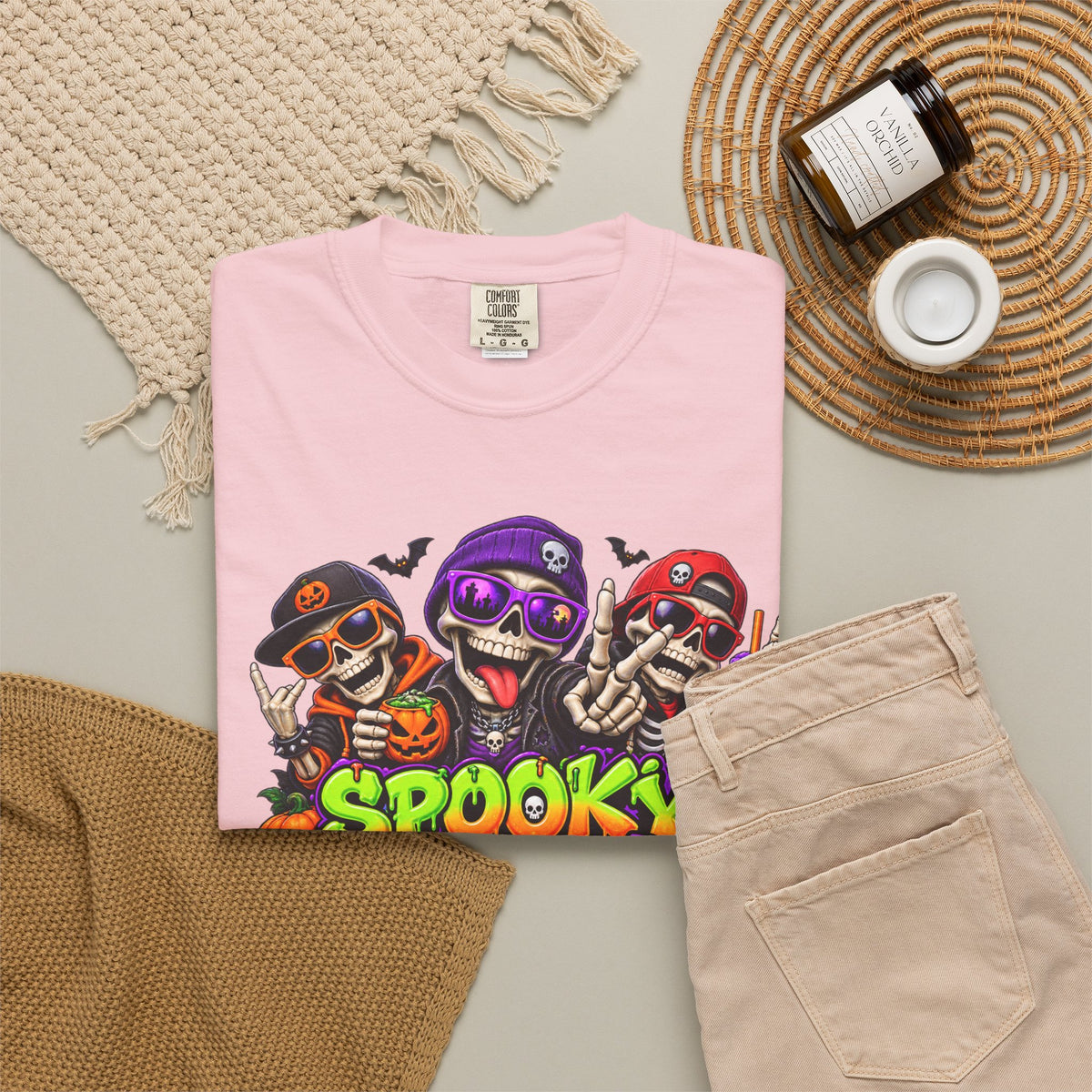 Spooky Crew Halloween T-Shirt – Funny Skeleton Graphic Tee