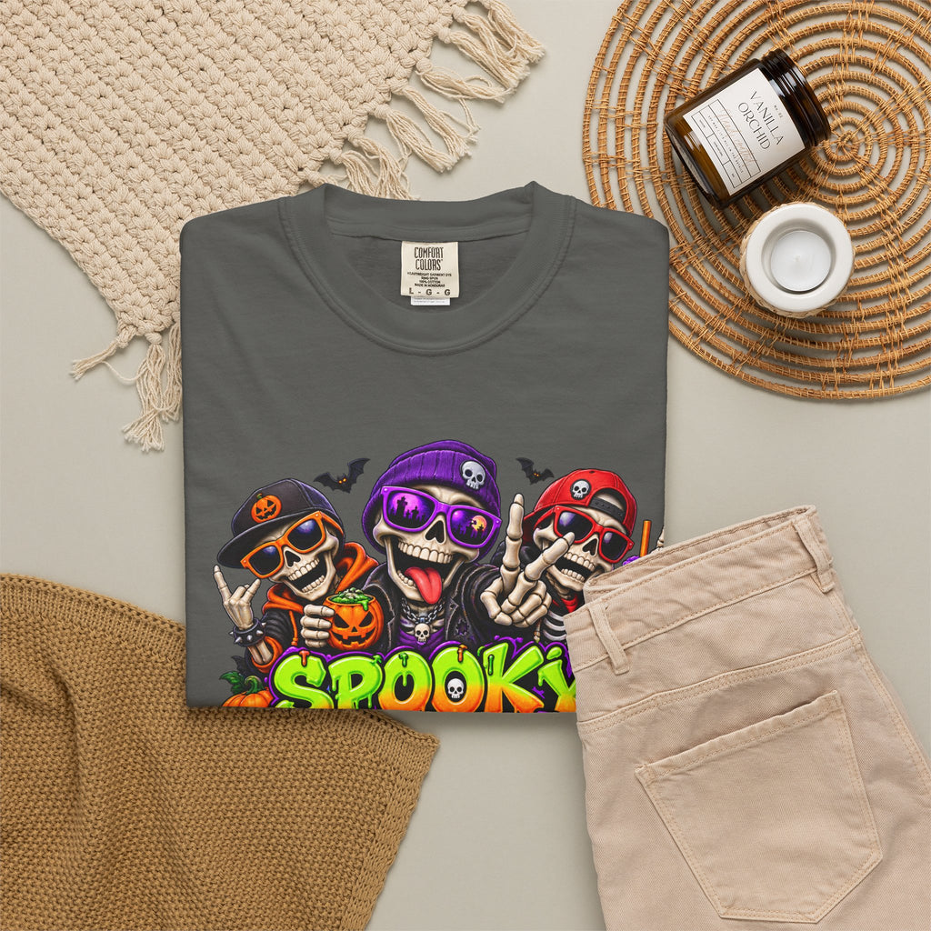 Spooky Crew Halloween T-Shirt – Funny Skeleton Graphic Tee