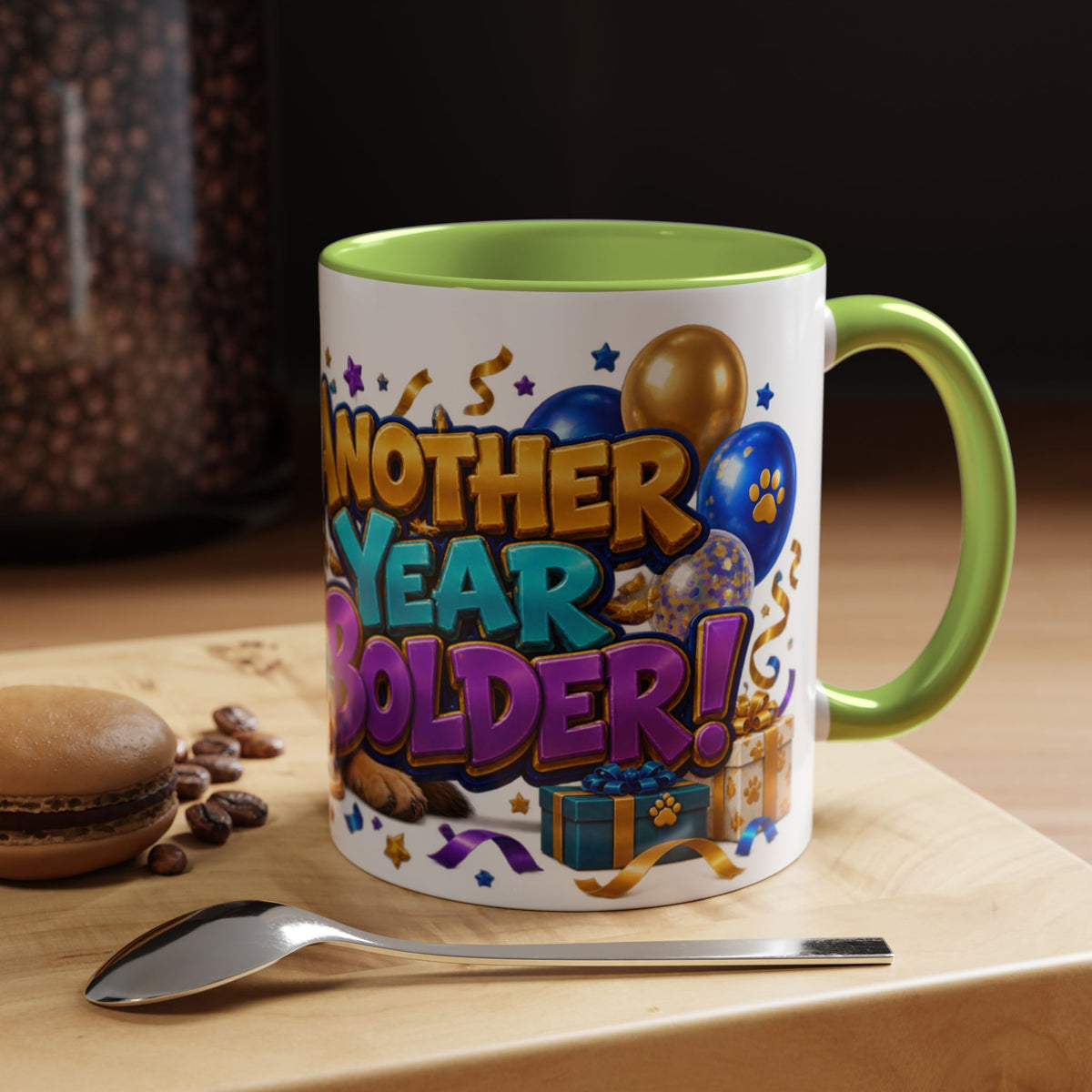 German Shepherd Birthday Mug – Another Year Bolder White Coffee Cup