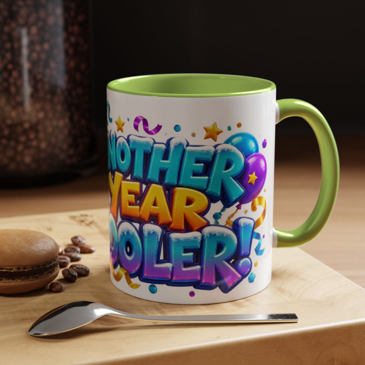 Another Year Cooler Penguin Birthday White Mug