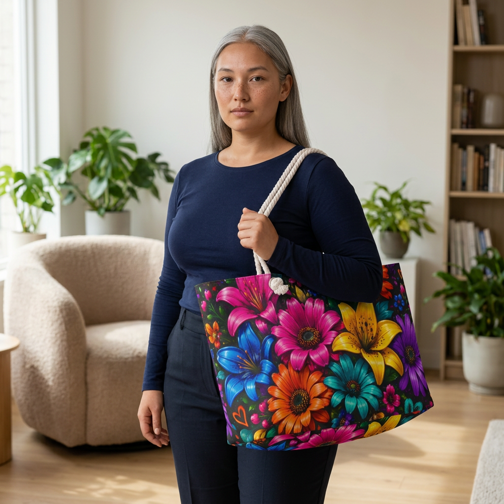 Colorful Floral Weekender Bag – Bright Bouquet Travel Tote