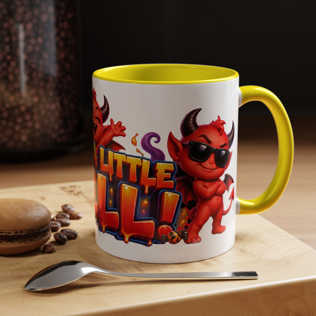 Raise a Little Hell Cute Devils Halloween White Mug