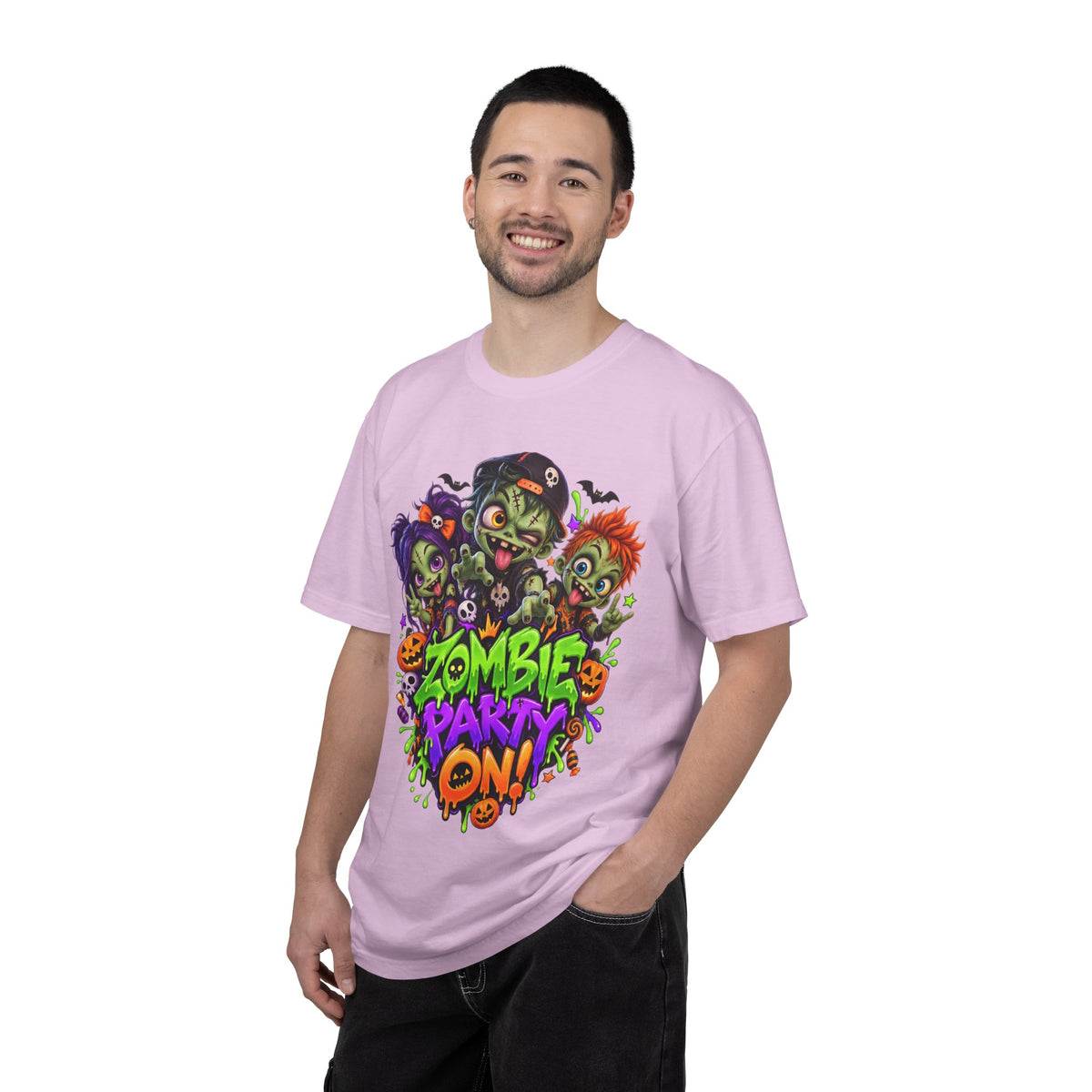 Zombie Party On! – Halloween Zombie Crew Graphic T-Shirt