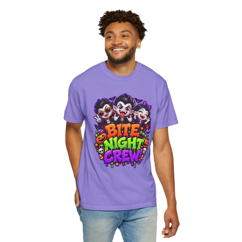 Bite Night Crew Halloween T-Shirt – Funny Vampire Graphic Tee