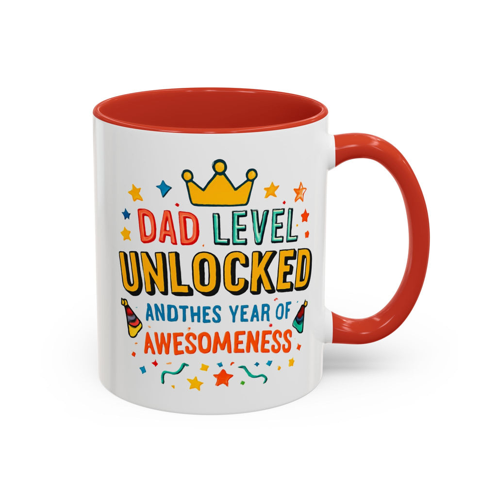 Dad Level Unlocked Coffee Mug – Funny Father’s Day 11/15oz Accent Mug