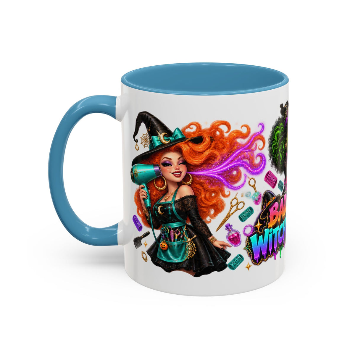 Bad Hair Witch Please Halloween Hairstylist White Mug