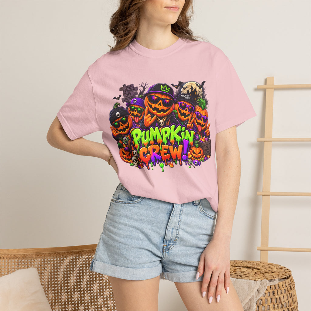 Pumpkin Crew Halloween T-Shirt – Funny Jack O’ Lantern Graphic Tee