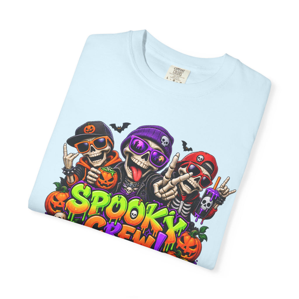 Spooky Crew Halloween T-Shirt – Funny Skeleton Graphic Tee