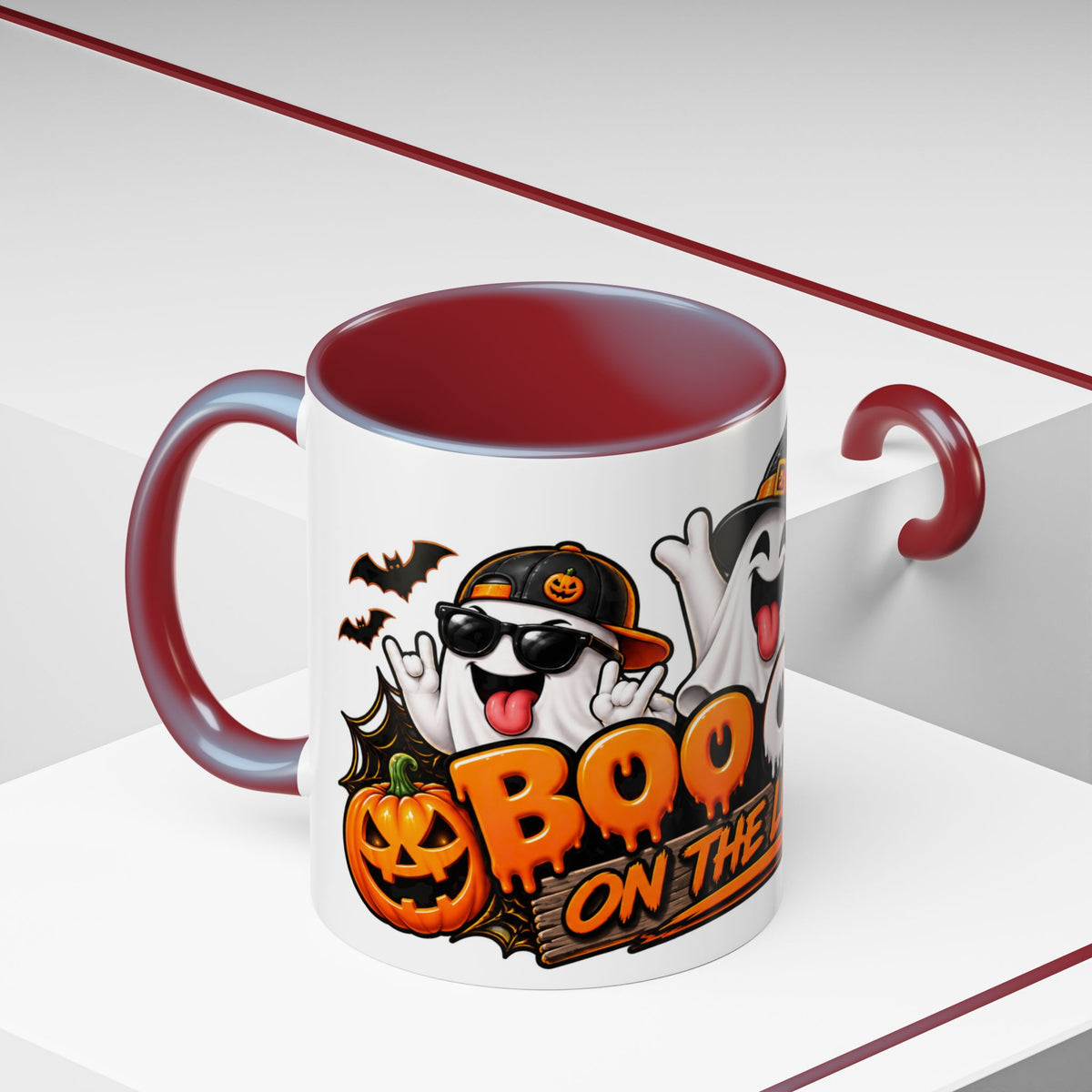 Boo Crew on the Loose Halloween White Mug – Funny Ghosts & Pumpkins