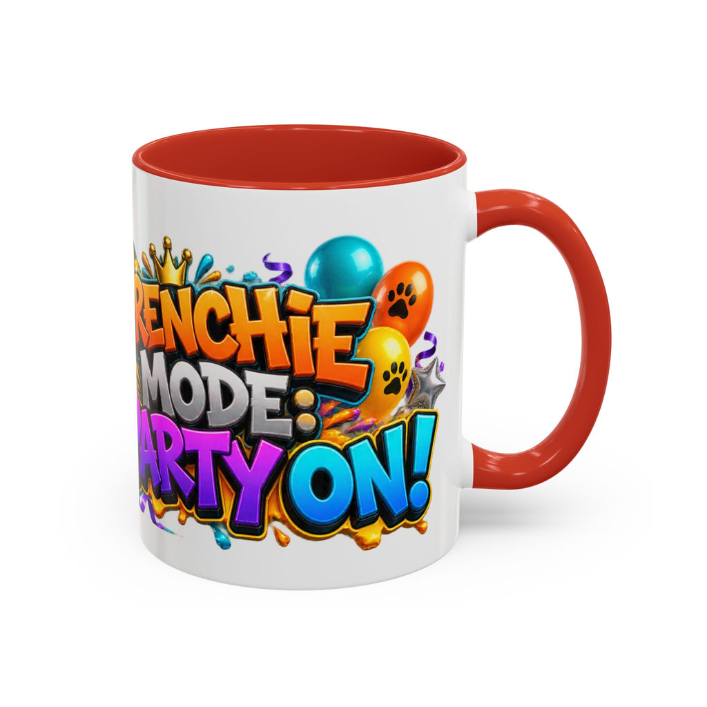 Frenchie Mode Party On French Bulldog Birthday White Mug