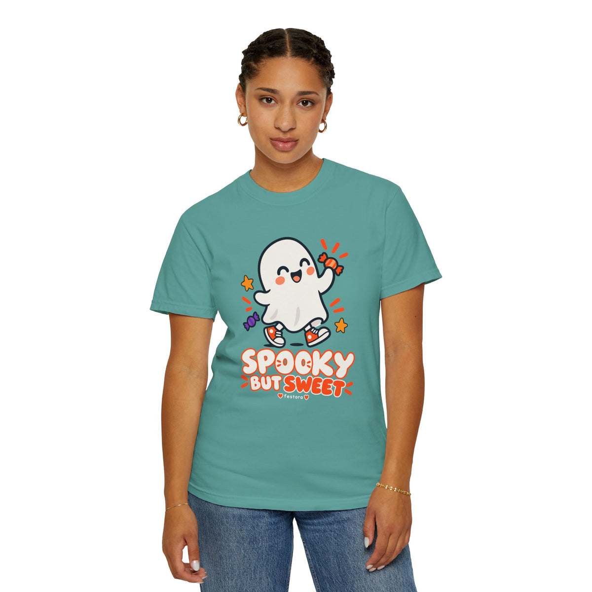 Spooky but Sweet Ghost T-Shirt | Cute Halloween Graphic Tee