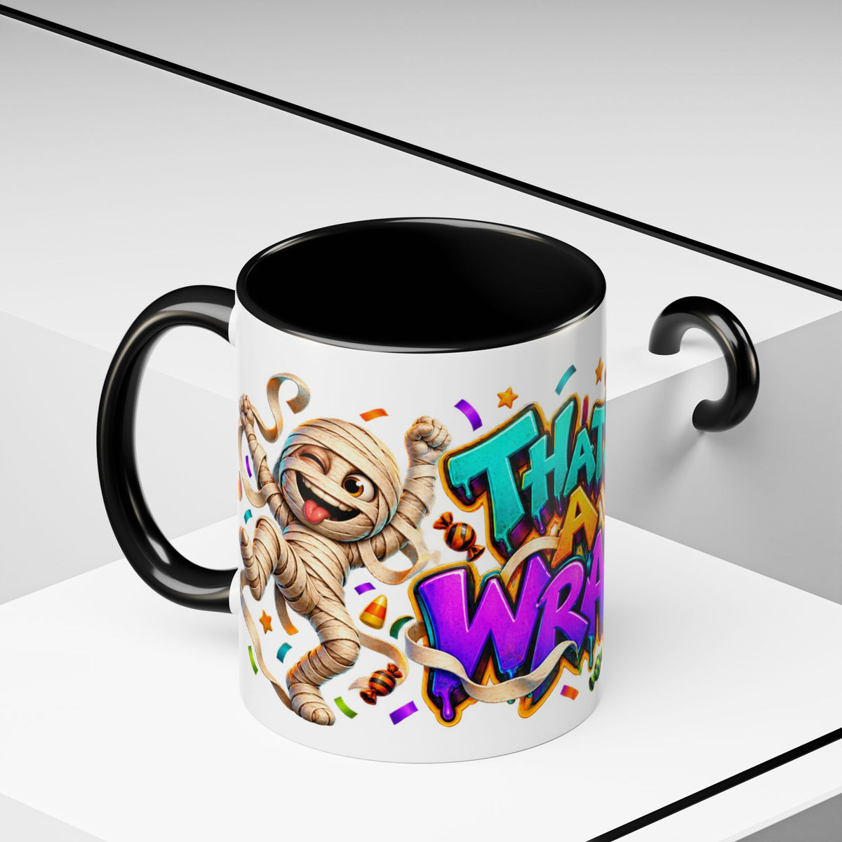 That’s a Wrap Funny Halloween Mummy Party White Mug