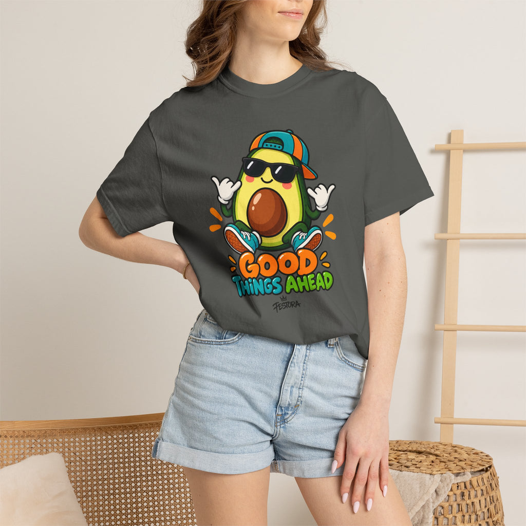 Good Things Ahead Avocado Graphic T-Shirt | Festora Everyday