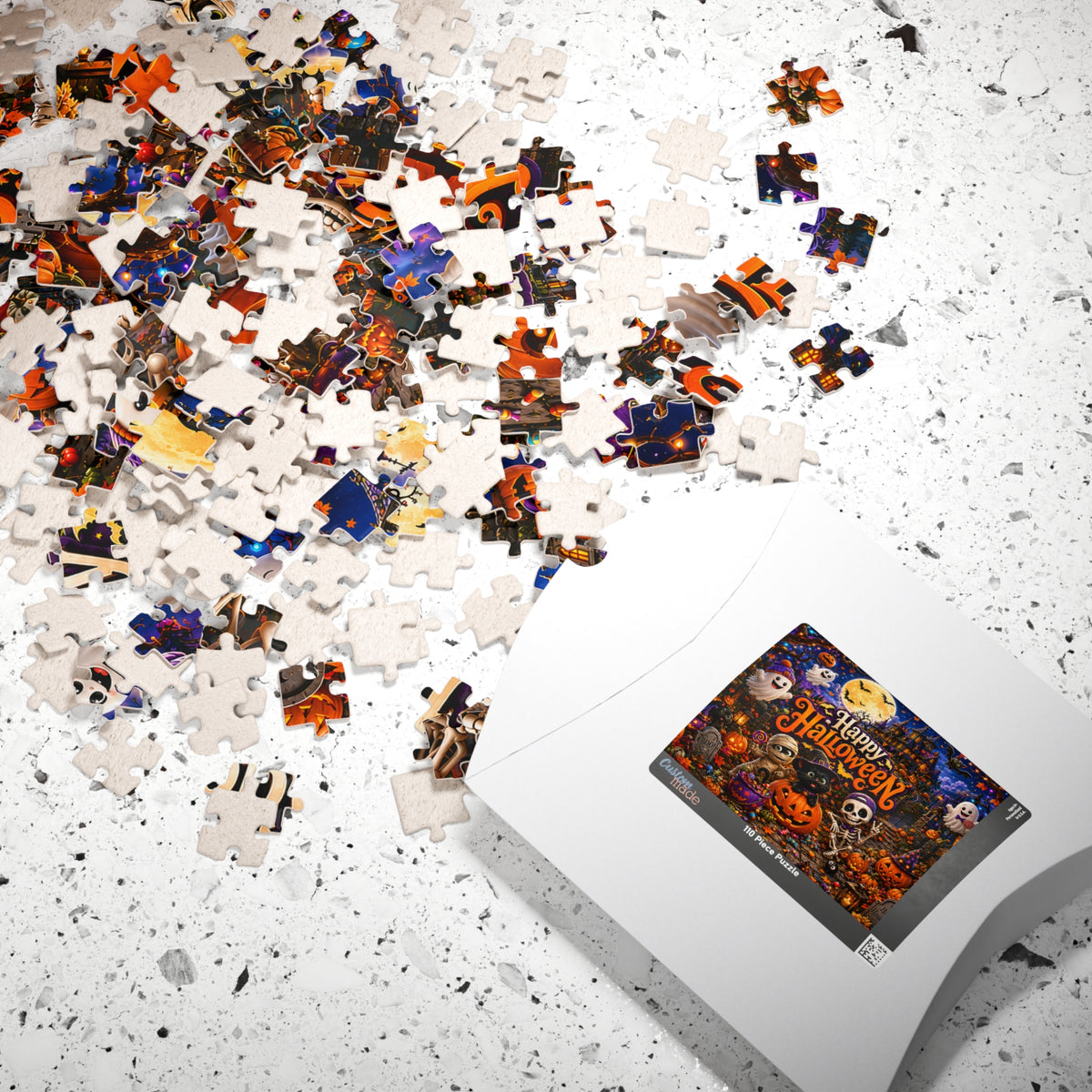 Title: Happy Halloween Puzzle – Spooky Haunted House Jigsaw Puzzle, 110 or 252 Pieces