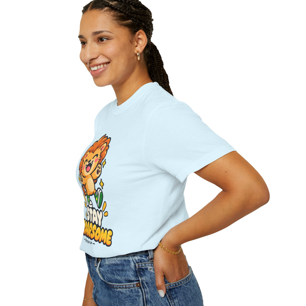 Stay Roarsome – Cute Happy Lion Graphic T-Shirt