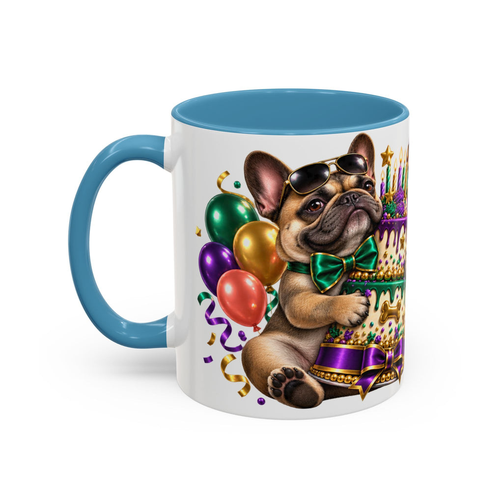 Built for Cake Born to Party French Bulldog White Mug