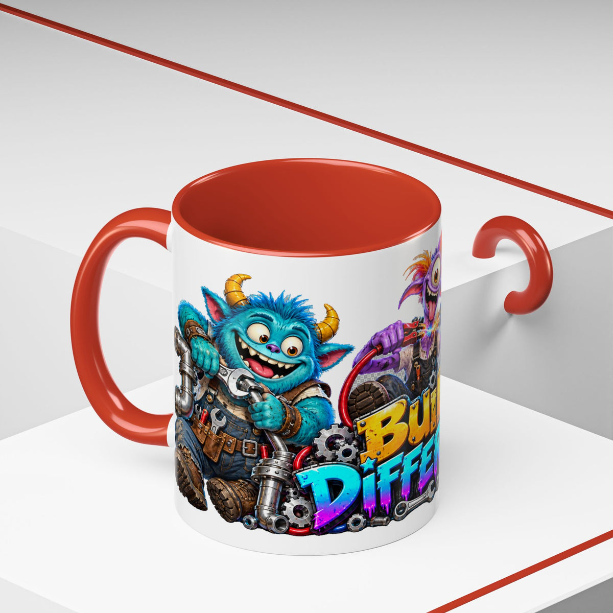 Built Different Monster Workshop Halloween White Mug