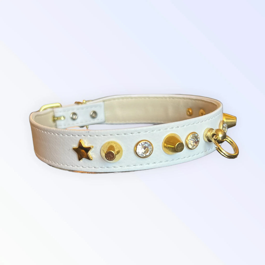 Popstar Studded Vegan Leather Dog Collar – Stylish Rockstar Design