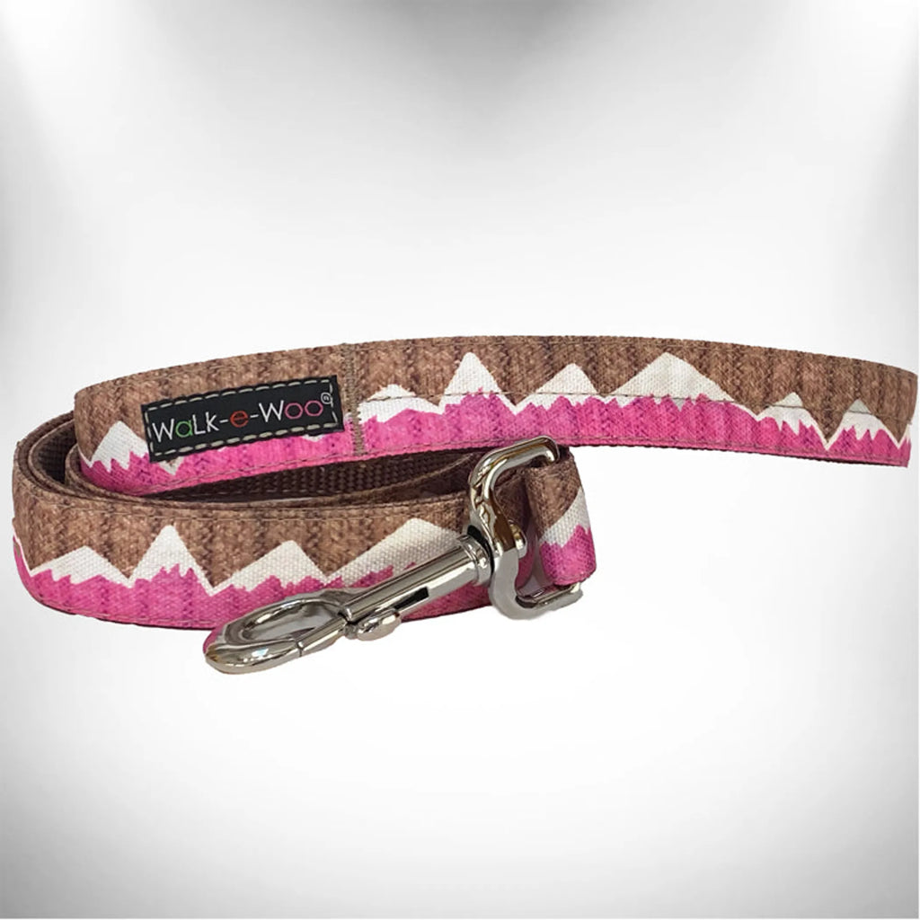 Snowcap Mountain Dog Leash – Alpine Pattern Nylon Pet Lead