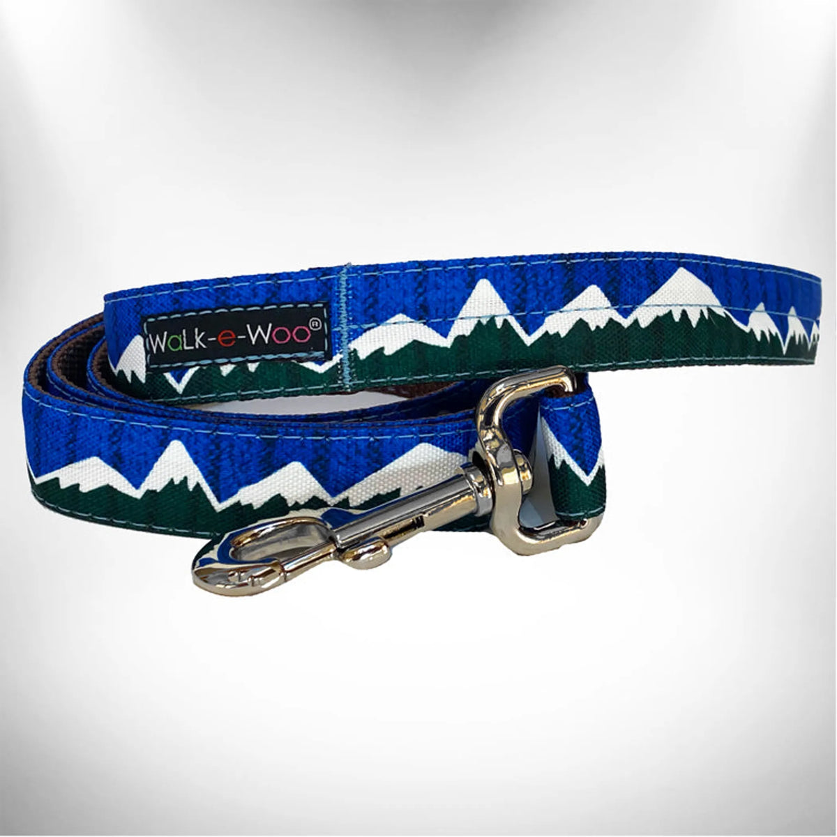 Snowcap Mountain Dog Leash – Alpine Pattern Nylon Pet Lead