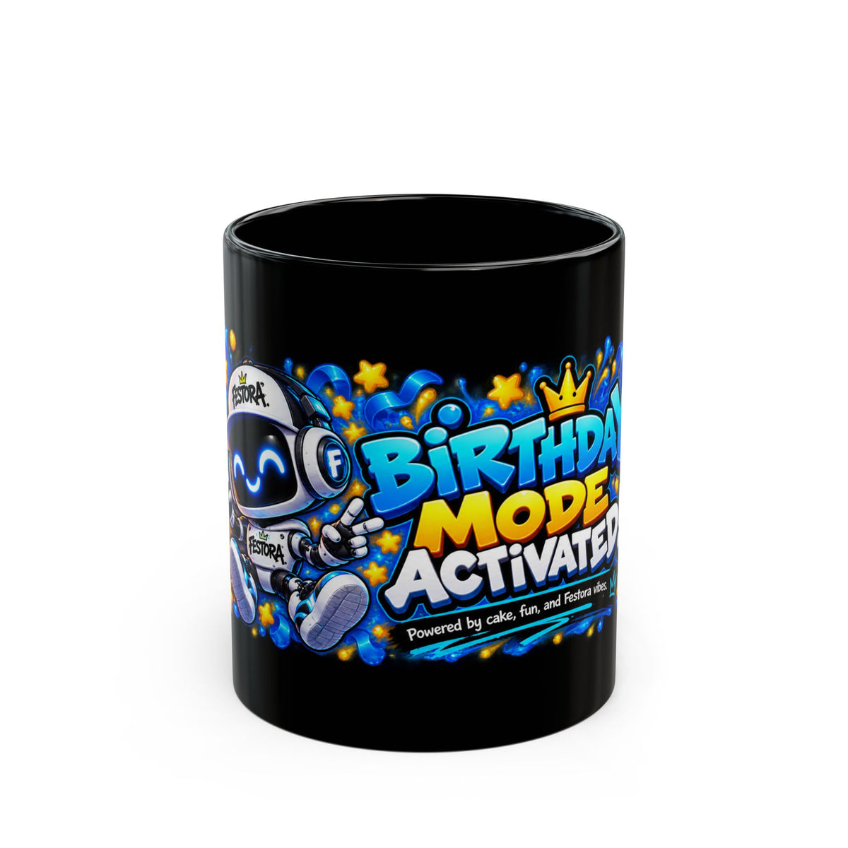 Birthday Mode Activated Festora Bot Mug – Fun Robot Birthday Coffee Cup