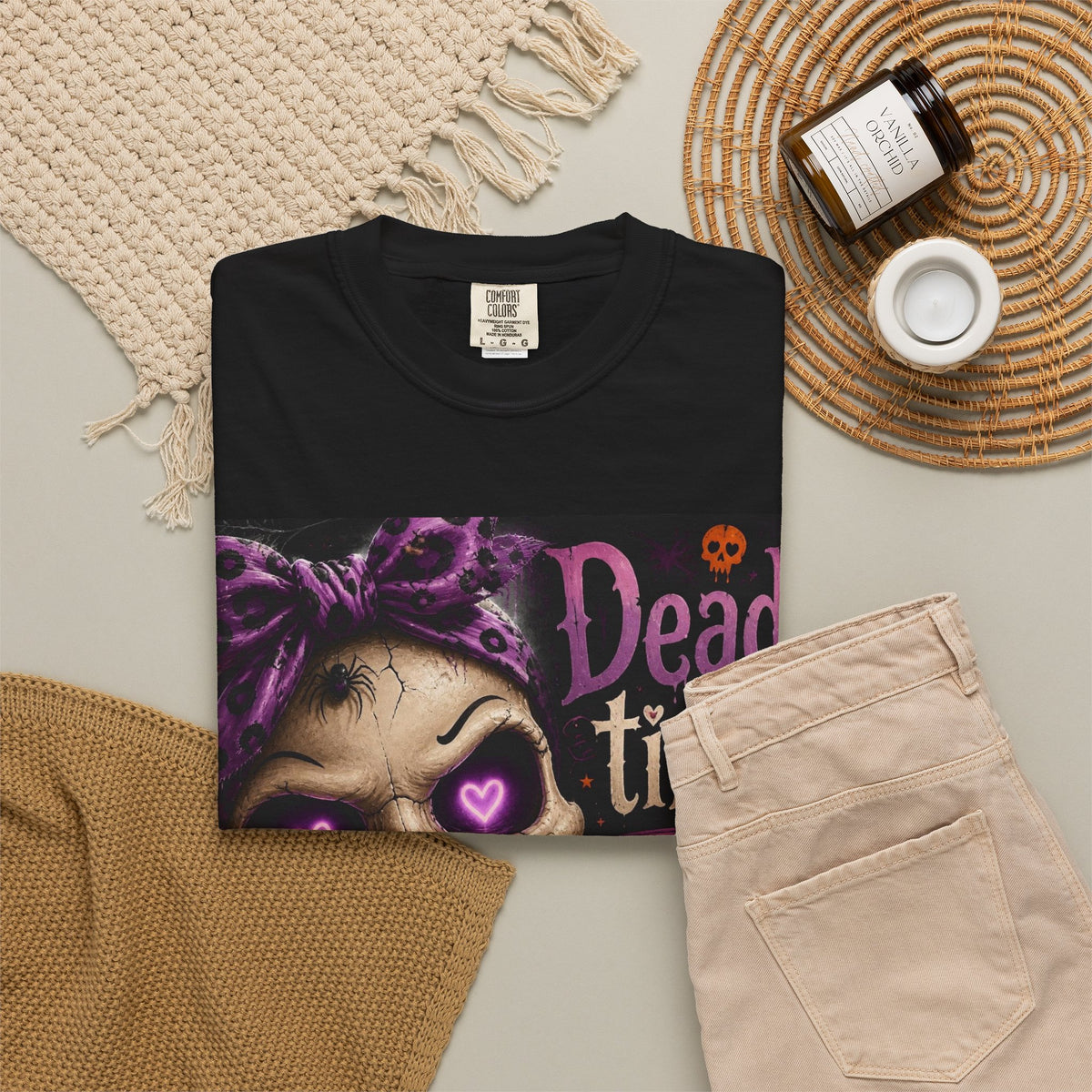 Dead Tired But Still Slaying Skull Halloween T-Shirt