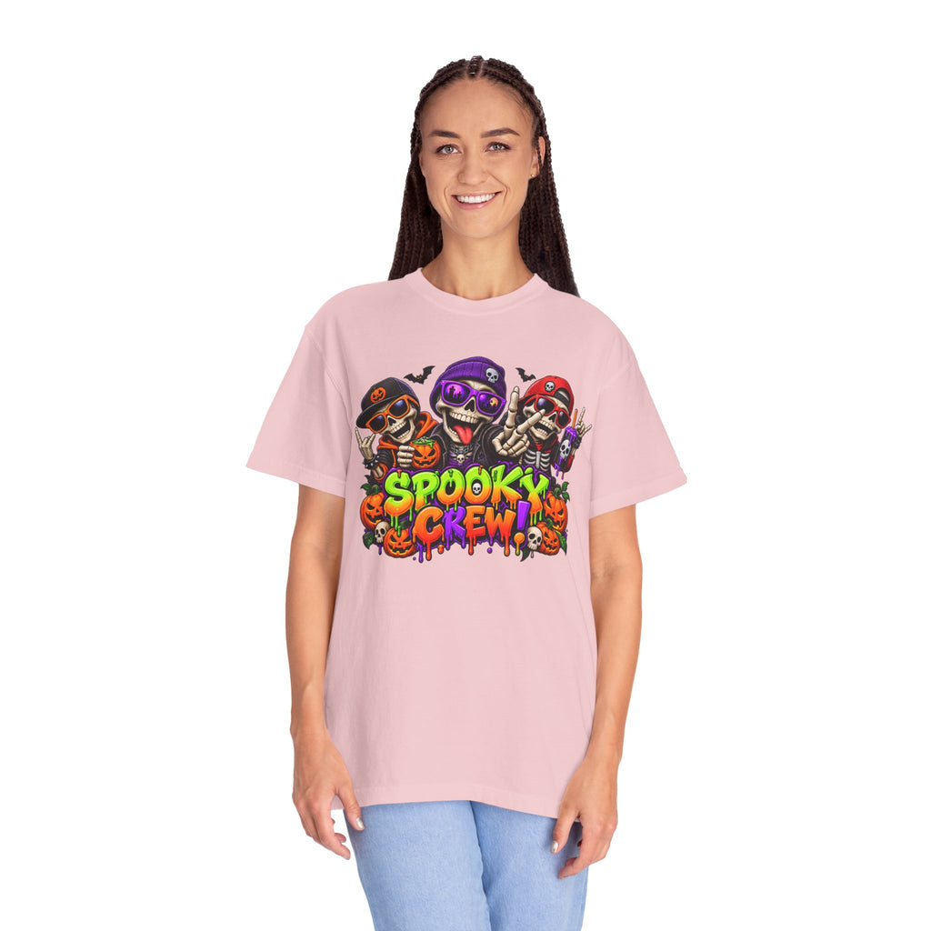 Spooky Crew Halloween T-Shirt – Funny Skeleton Graphic Tee