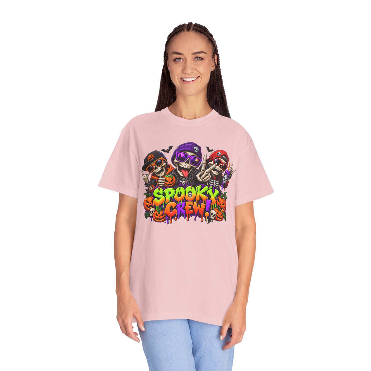 Spooky Crew Halloween T-Shirt – Funny Skeleton Graphic Tee
