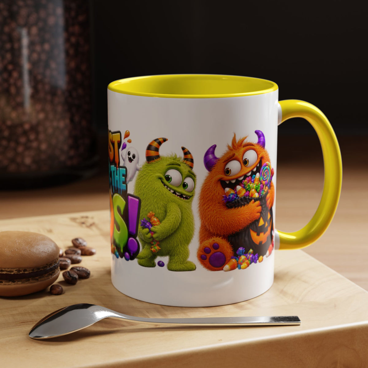 I’m Just Here for the Boos Funny Halloween Monster White Mug