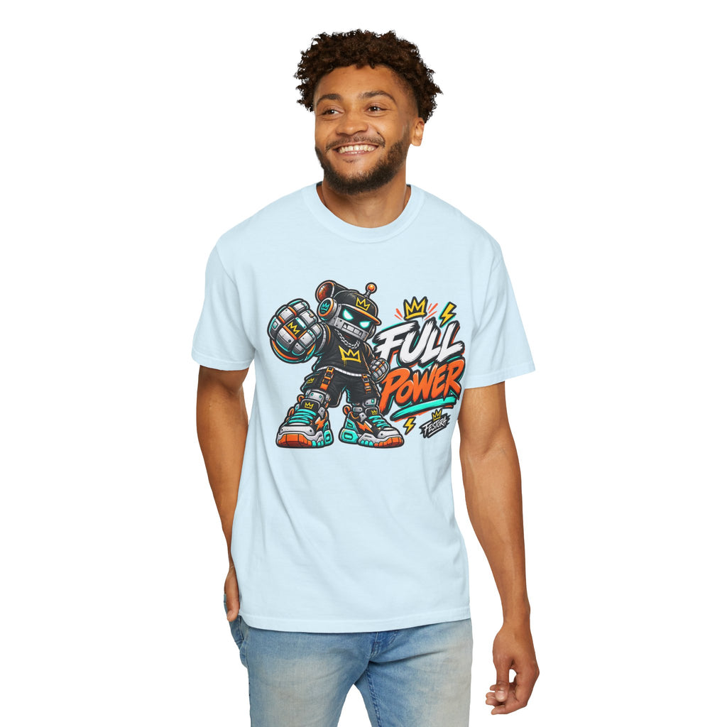 Full Power Robot Graphic T-Shirt — Retro Streetwear Tee