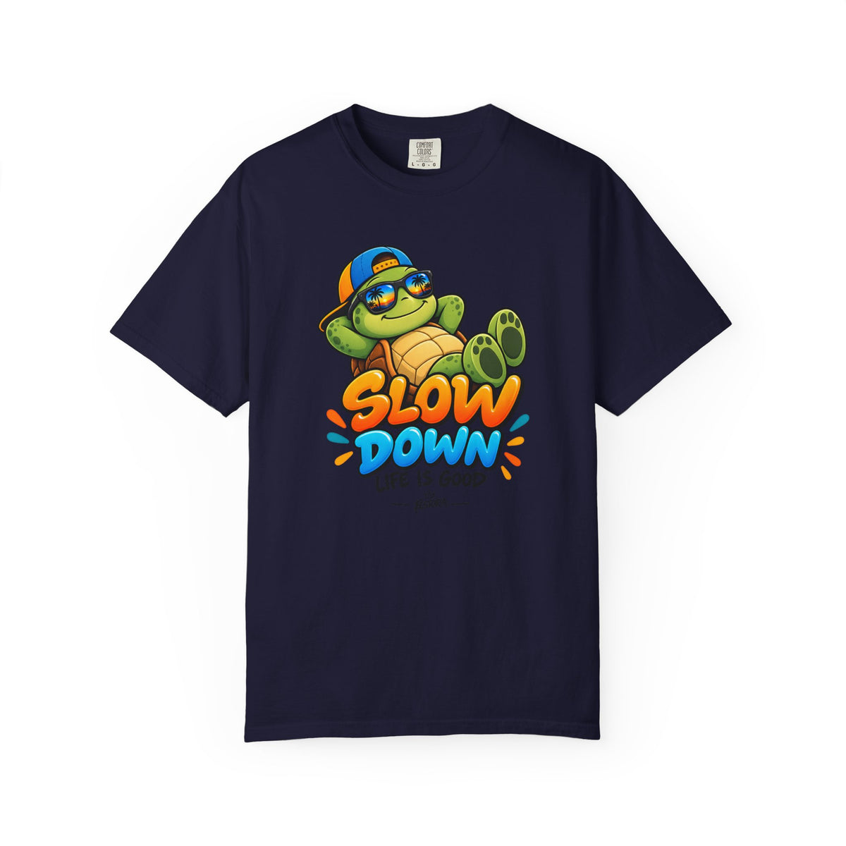 Slow Down, Life Is Good – Turtle Graphic T-Shirt | Festora Everyday