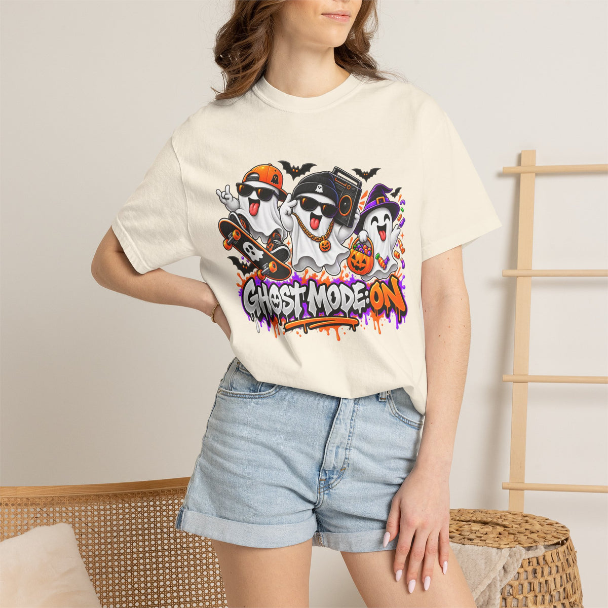 Ghost Mode: ON – Halloween Ghosts Graphic T-Shirt