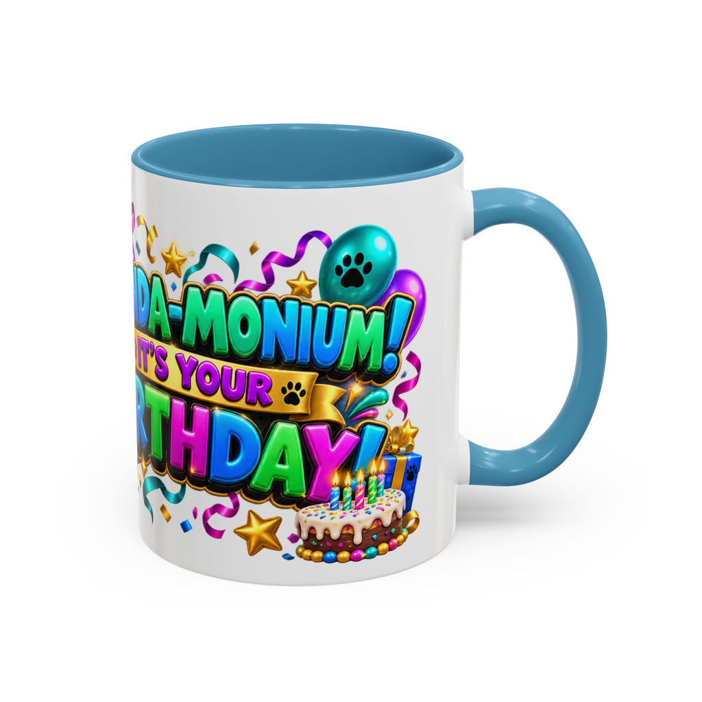 Panda-Monium! It’s Your Birthday White Mug – Cute Panda Birthday Cup, Colorful Fun Party Gift
