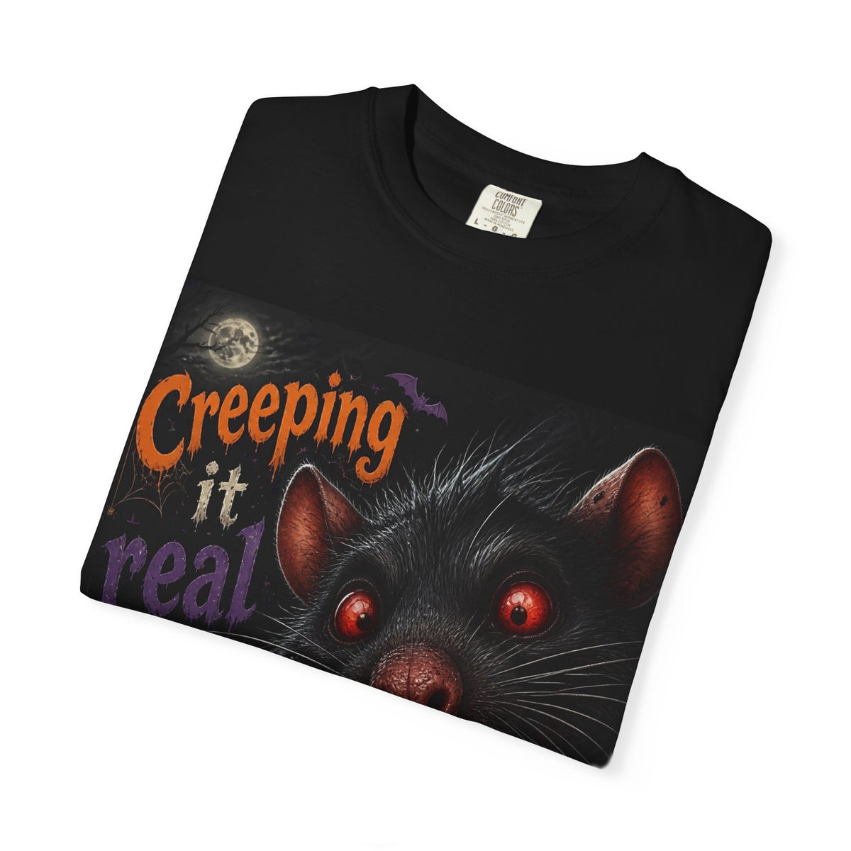 Creeping It Real Since Forever T-Shirt — Retro Halloween Horror Bat Tee