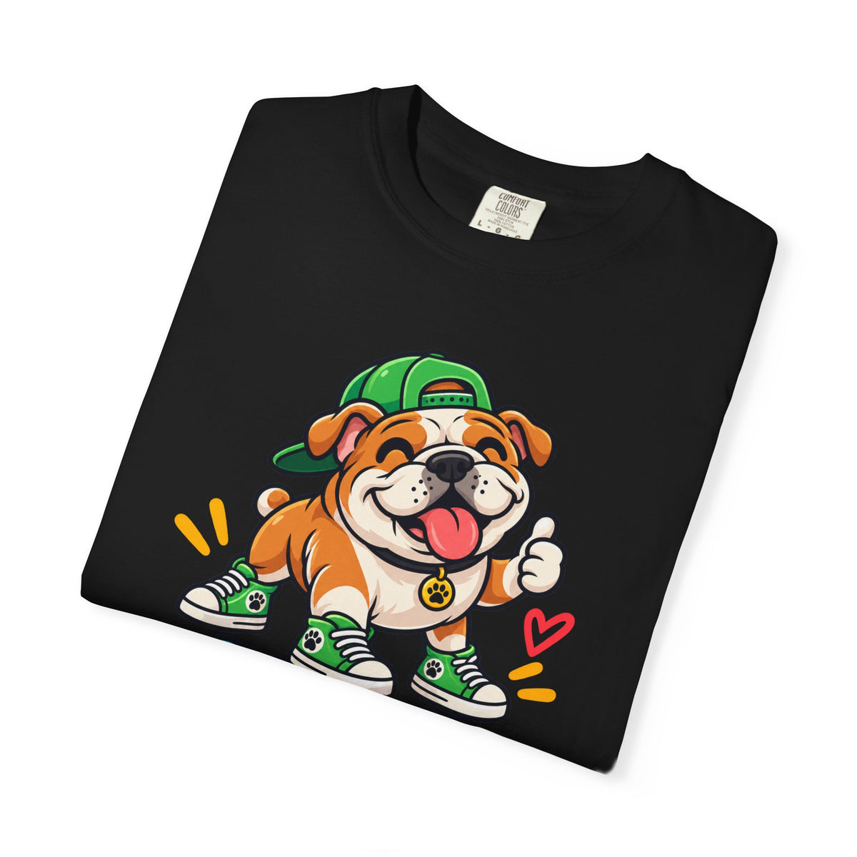 Bark If Happy – Cute Bulldog Graphic T-Shirt