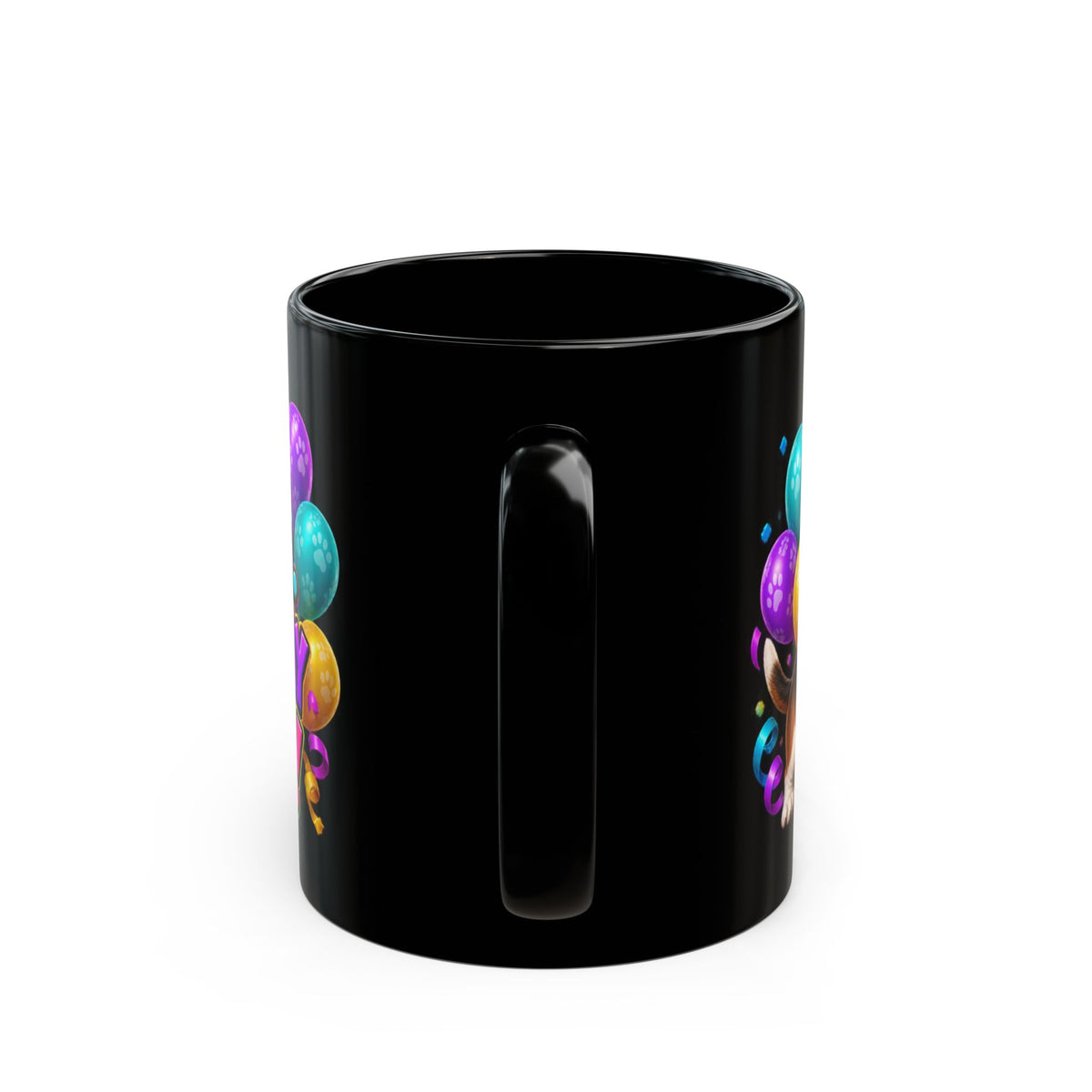 Short Legs Big Birthday Energy Basset Hound Black Mug