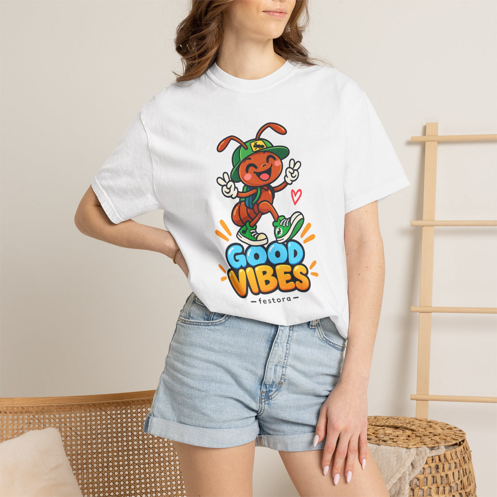 Good Vibes – Happy Ant Graphic T-Shirt