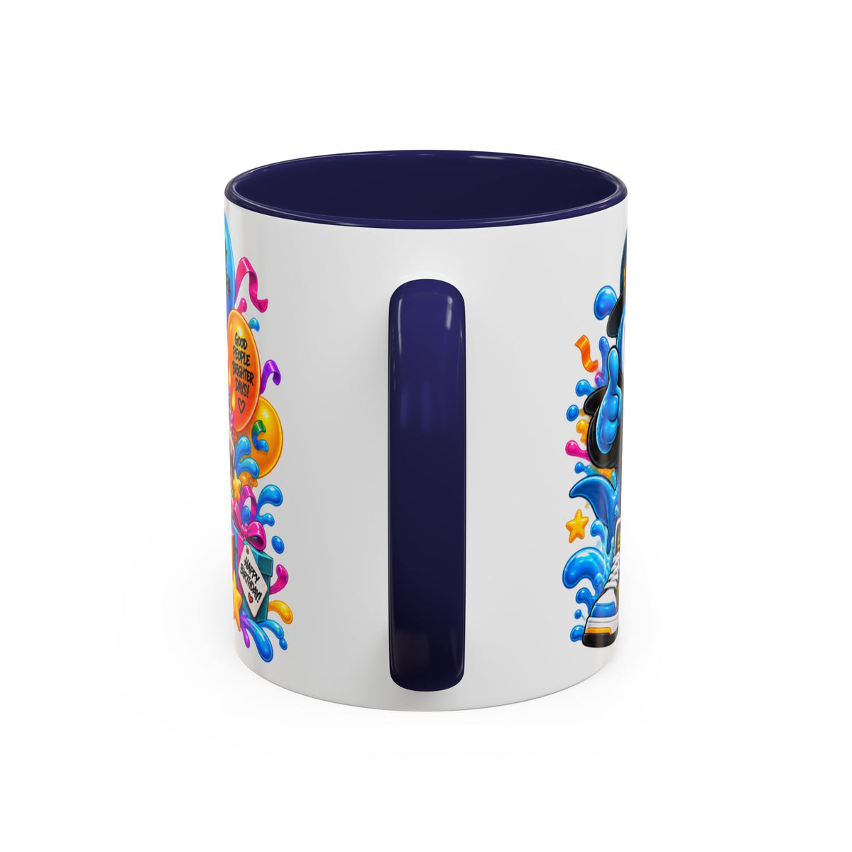 BIRTHDAY? LET’S MAKE WAVES! White Ceramic Mug – Funny Shark Birthday Coffee Cup – Original FestoraShop Design