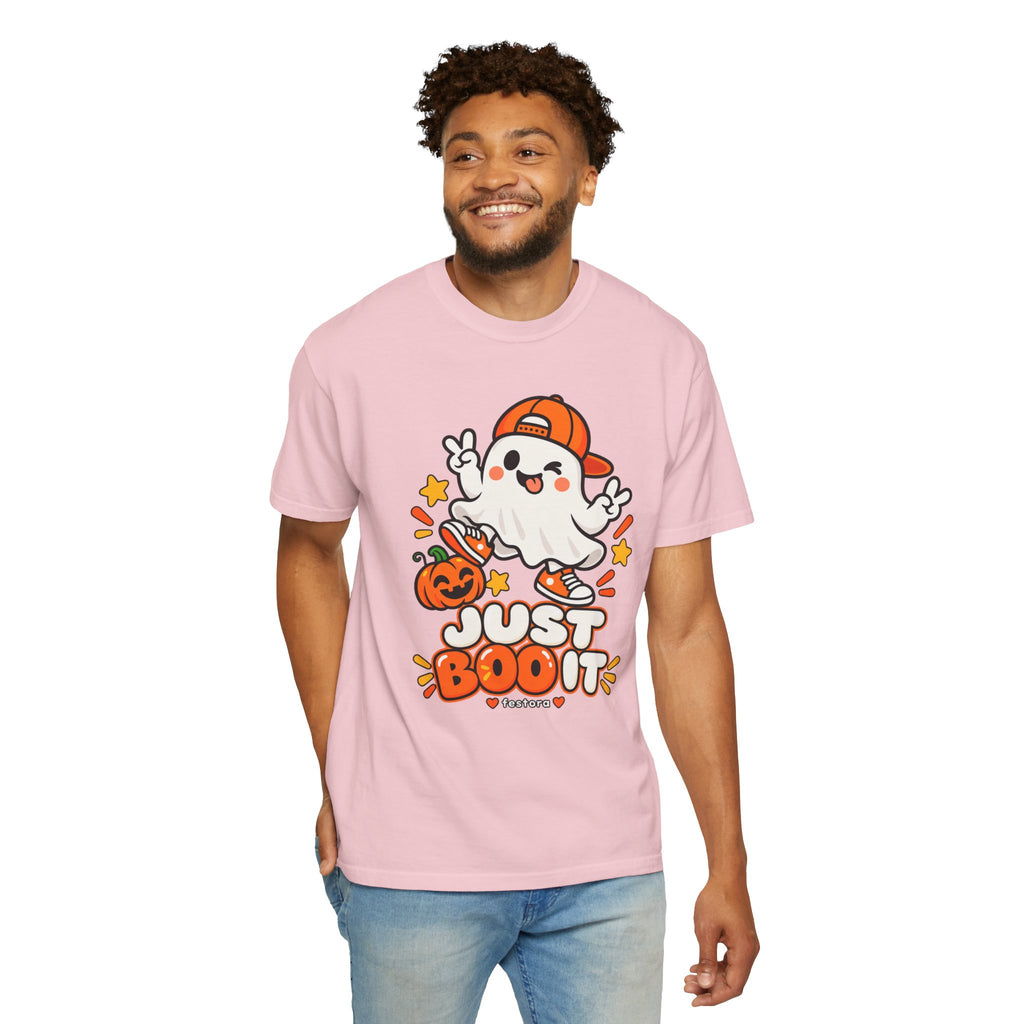 Just Boo It Halloween T-Shirt | Cute Skater Ghost Graphic Tee