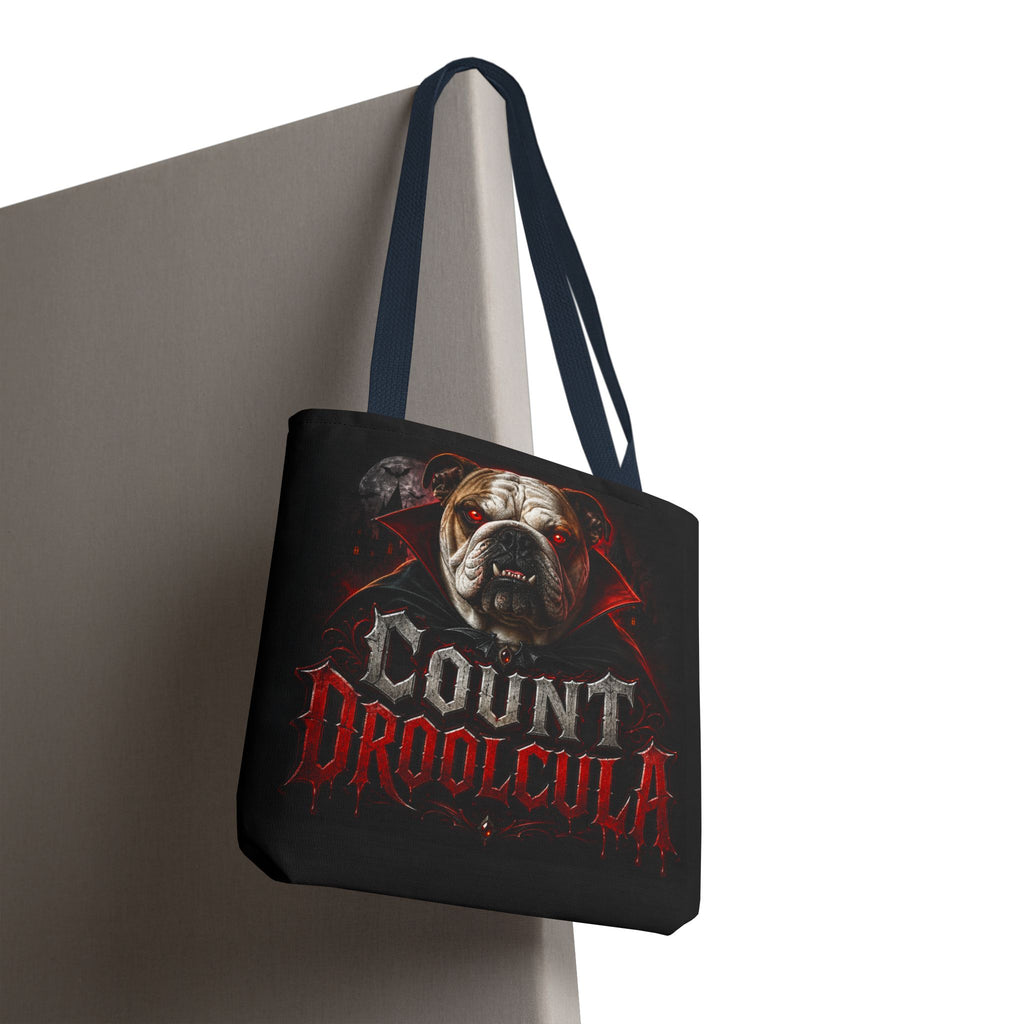 Count Droolcula Tote Bag — Halloween Bulldog Vampire Tote