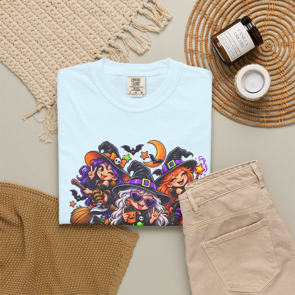 Witchy & Wild – Halloween Witch Crew Graphic T-Shirt