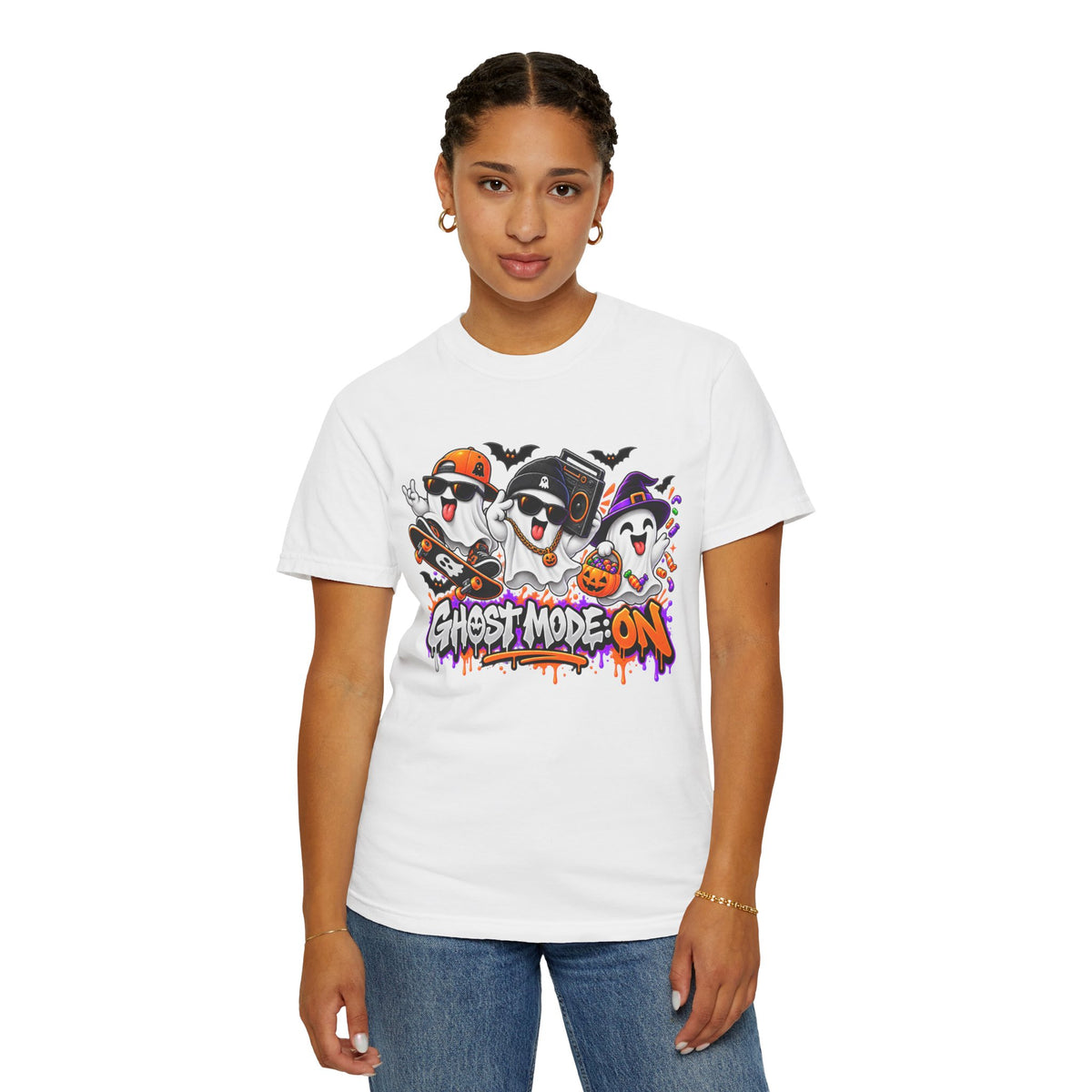 Ghost Mode: ON – Halloween Ghosts Graphic T-Shirt