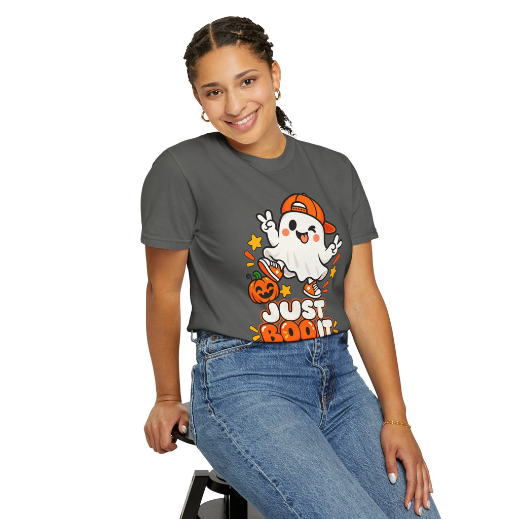 Just Boo It Halloween T-Shirt | Cute Skater Ghost Graphic Tee