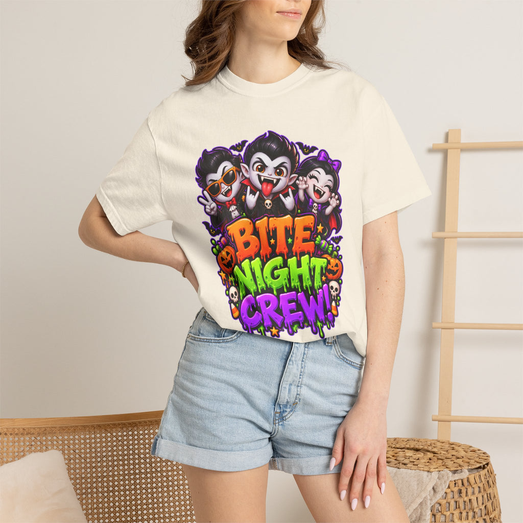 Bite Night Crew Halloween T-Shirt – Funny Vampire Graphic Tee