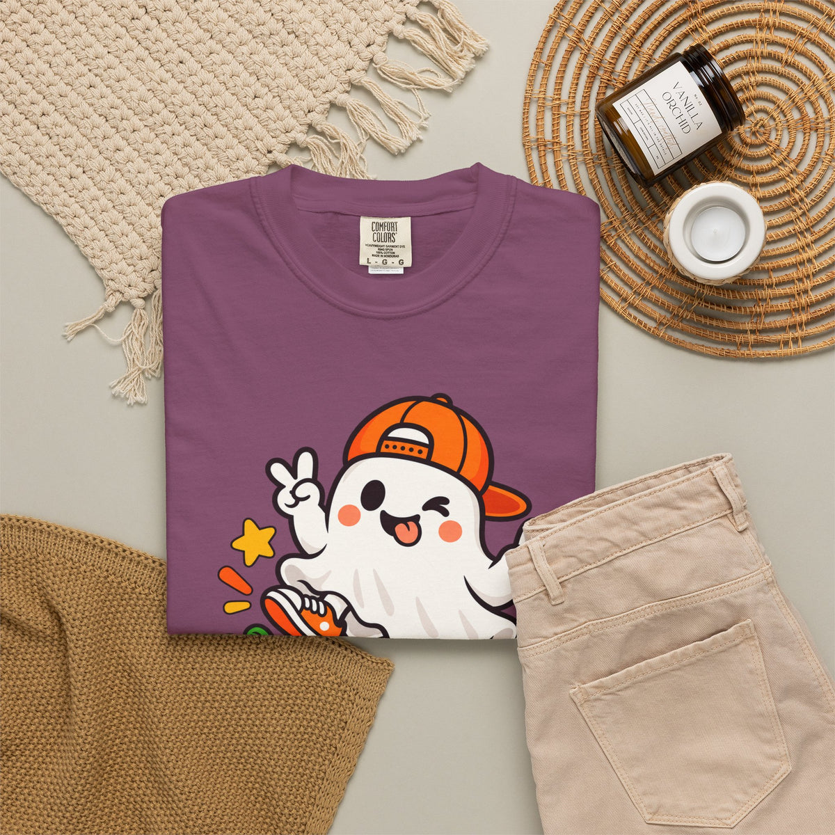 Just Boo It Halloween T-Shirt | Cute Skater Ghost Graphic Tee