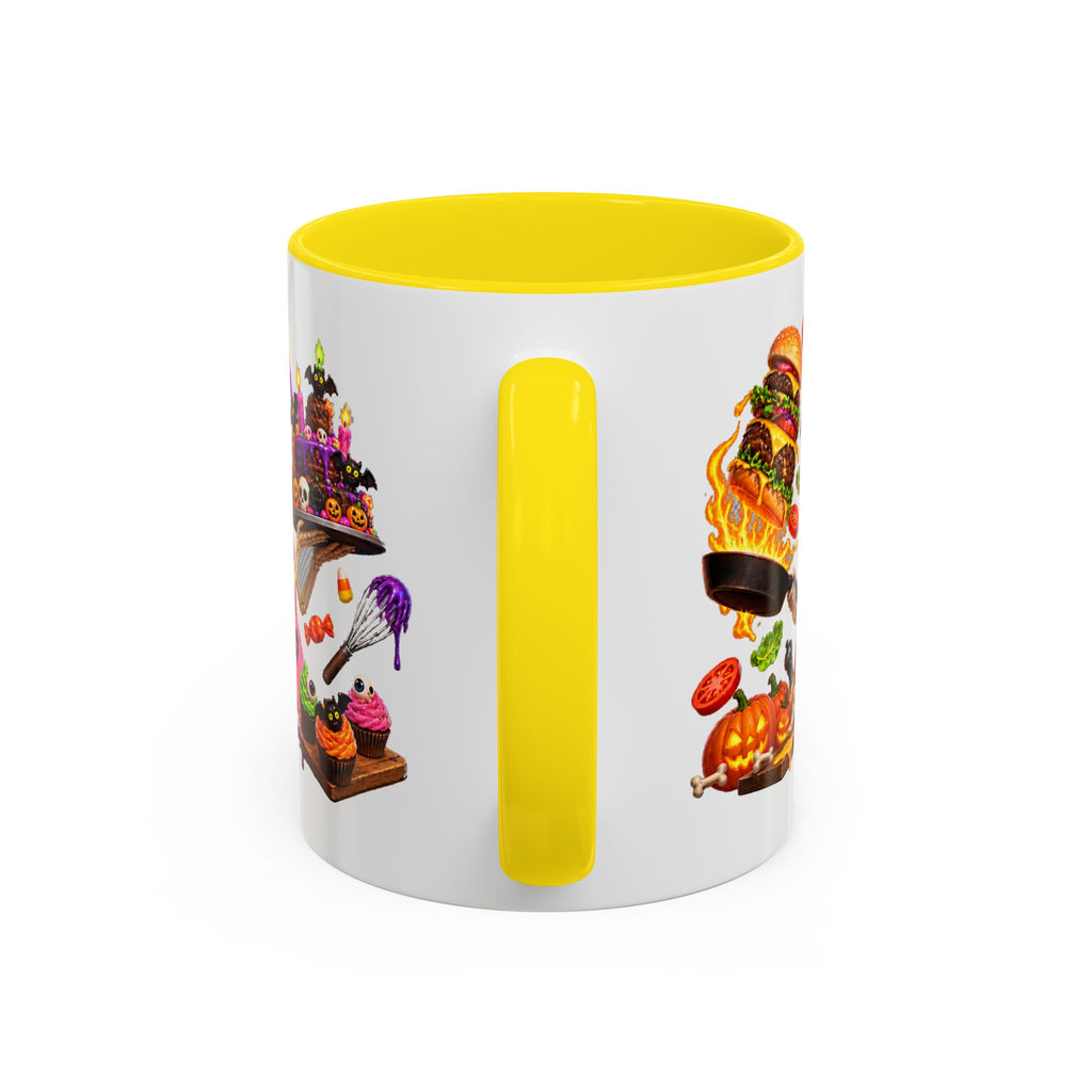 Bone Appetit Skeleton Chefs Halloween White Mug